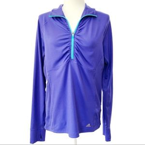 Adidas Quarter Zip Athletic Pullover Jacket